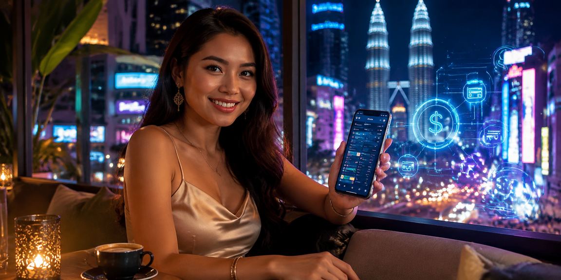 Pemain Kuala Lumpur menggunakan telefon mudah alih untuk akses sukan maya di 40000