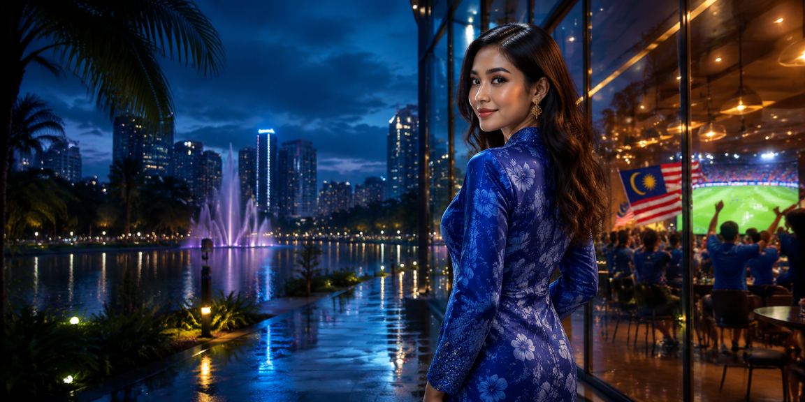 Pengguna Malaysia dalam baju kurung menikmati pertaruhan bola sepak dalam talian di platform 40000